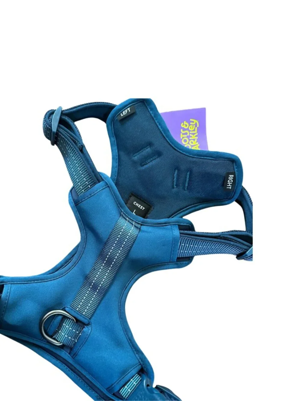 Big Dog Harness Size Large Teal Blue No Pull Padded Reflective Vest